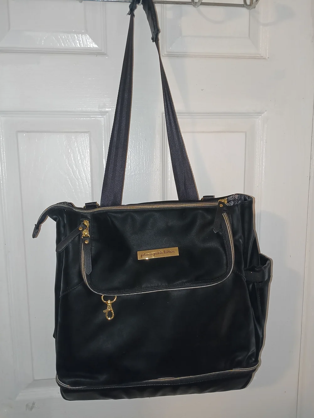 Petunia Pickle Bottom Black Convertible Diaper Bag Backpack Pre Owned Very Good